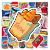 Snack stickers 50 stuks