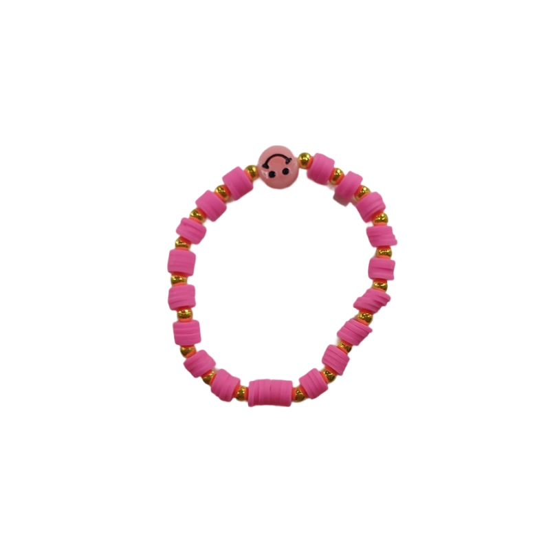 Roze/gouden armband