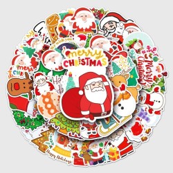 Kerst stickers 50 stuks