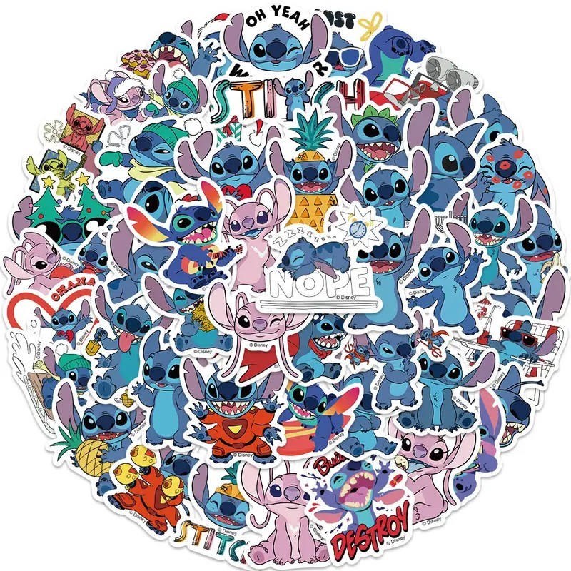 Stitch stickers 50 stuks