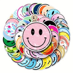 Preppy smiley stickers 50 stuks