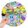 Rainbow smiley stickers 50 stuks