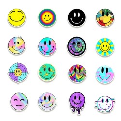 Rainbow smiley stickers 50 stuks