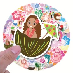 coconut girl stickers 100 stuks